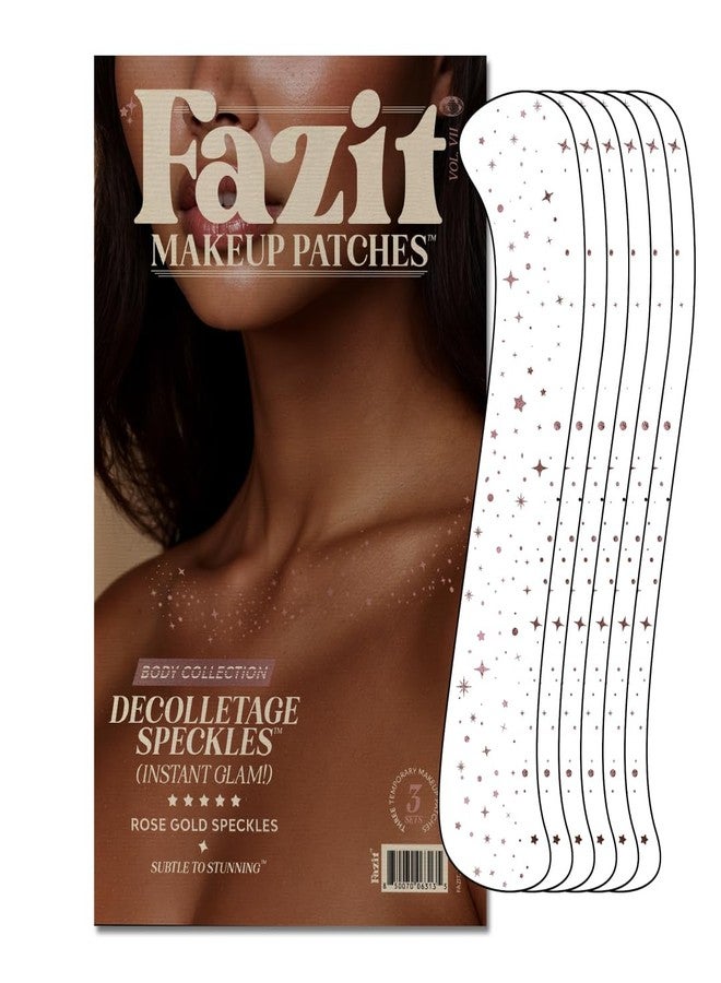 Fazit Makeup Patches - Rose Gold Decollatage Speckles - Glow Up Make-Up Patches - Cute Glitter Makeup Accessories For Women - Cosmetic Glitter - Image 1